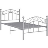  Posteljni okvir siv kovinski 100x200 cm, (20606092) | Shoptok.si