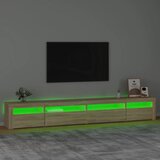 TV ormarić s LED svjetlima boja hrasta sonome 270x35x40 cm | shoptok.hr
