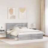  Konstrukcija postelje z vzglavjem Siva Sonoma 180 x 200 cm, (5000104031) | Shoptok.si