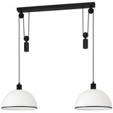 Brilagi LED luster na sajli RETRO GLASS 2xE27/40W/230V crna/bela u