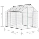vidaXL vanjski Kavez za Ptice Aluminijum 178x242x192 cm | shoptok.hr
