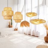  Immax 08268L - Visilica na sajli HILO 1xE27/40W/230V, prečnik 47 cm, bambus | Eponuda.com