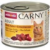 animonda Carny Adult 6 x 200 g - Govedina, piščanec & račja srca Cijene
