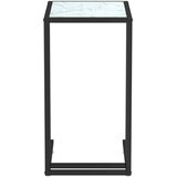 Bočni stolić za računalo bijeli 50x35x65 cm od kaljenog stakla | shoptok.hr