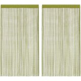 Furnova Zavese iz nitk 2 kosa 140x250 cm zelene barve, (21918306) Cene