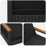  Vanjska klupa s jastukom Crna 107 x 61 x 80 cm poliratan | shoptok.hr