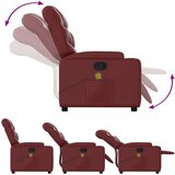  Masažni naslanjač vinsko rdeče umetno usnje | Shoptok.si