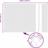  Zavareno žičano ograđivanje s bodljama 10 x 1,4 m Srebrna Mreža | shoptok.hr