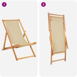  Ležaljka Bež Čvrsto teak drvo | shoptok.hr