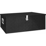  Kutija za pohranu crna 100 x 55 x 37 cm aluminijska | shoptok.hr