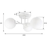  Plafonski luster MALENA 3xE14/5W/230V bela | Eponuda.com
