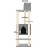  Penjalica za mačke sa stupovima za grebanje svjetlosiva 154 cm | Eponuda.com