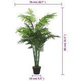  Umetna palma 18 listov 80 cm zelena, (5000208163) | Shoptok.si