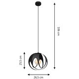  Luster na kablu MOONLIGHT 1xE27/15W/230V crna | Eponuda.com