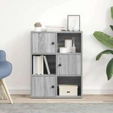 vidaXL Knjižna omara siva sonoma 60x24x76,5 cm inženirski les | Shoptok.si