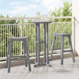 vidaXL set od 3 dijela vrtnih barova svjetlosiva hdpe | shoptok.hr
