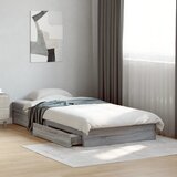 Furnova Posteljni okvir s predali siva sonoma 90x200 cm inženirski les, (21940546) Cene