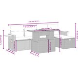  6-dijelni set vrtnih sofa od poliratana s jastucima sivi | shoptok.hr