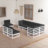  Sedežna garnitura 8-delna z blazinami trdna borovina | Shoptok.si