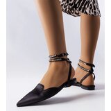 Gemre Black satin-finished Hewes sandals | ePonuda.com