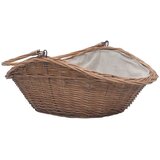  Košara za drva za ogrjev s ručkom 60x44x55 cm Prirodna vrba | shoptok.hr