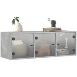  Zidni ormarić sa staklenim vratima boja betona 102 x 37 x 35 cm | Shoptok.si