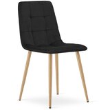 KARA stolica - crni baršun / noge u boji drveta x 2 | shoptok.hr
