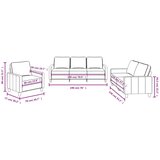  3-dijelni set sofa s jastucima smeđesivi od tkanine | shoptok.hr