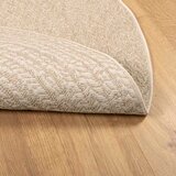  Tepih ZIZUR bež Ø 120 cm s izgledom jute unutarnji i vanjski | shoptok.hr