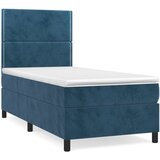 Maison Chic Box spring postelja - Vzmetna postelja z vzmetnico temno modra 100x200 cm žamet SL19592, (21893781) Cene