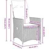  Vrtni set za objed 9 kom. Siva poliratan | shoptok.hr