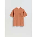 Reserved Comfort fit majica kratkih rukava od strukturirane tkanine - bakreno | shoptok.hr