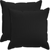  Presvlaka za jastuk 2 pcs HOUTEN Crna 80 x 80 cm Umjetni lan Slike