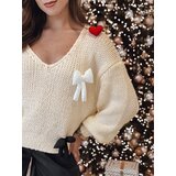 DStreet Sweter damski one size PUREBOW beżowy | Shoptok.si
