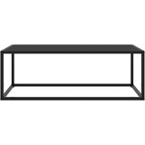 vidaXL stolić za kavu crni s crnim staklom 100 x 50 x 35 cm | shoptok.hr