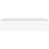 vidaXL Otomanski posteljni okvir z vzmetnico bel 100x200 cm um. usnje | Shoptok.si