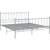  Za krevet sivi metalni 200 x 200 cm | shoptok.hr