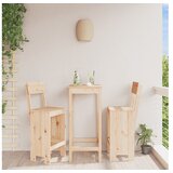vidaXL Barski stolček 2 kosa 40x48,5x115,5 cm trdna borovina | Shoptok.si
