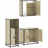  3-dijelni set kupaonskog namještaja boja hrasta sonome drveni | shoptok.hr
