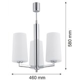  Argon 1224 - Luster na štapu CAMELOT 3xE27/15W/230V sjajni hrom | Eponuda.com