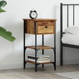 vidaXL Noćni ormarić Stari drvo 34x36x70 cm Konstruirano drvo | shoptok.hr