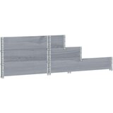 vidaXL Visoka greda 3-nadstropna siva 120x80 cm trdna borovina | Shoptok.si