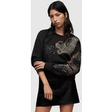 AllSaints Bombažen pulover Dragon ženski, črna barva