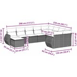  10-dijelni set vrtnih sofa poliratan s jastucima svijetlosivi | shoptok.hr