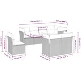  8-dijelni set vrtnih sofa od poliratana s jastucima crni | shoptok.hr