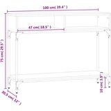  Konzolni stol crni 100 x 30,5 x 75 cm od konstruiranog drva | shoptok.hr