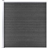 vidaXL Panel za ogradu WPC 175 x 186 cm crni | shoptok.hr