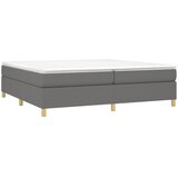  Okvir za krevet s oprugom tamnosivi 200x200 cm od tkanine | shoptok.hr