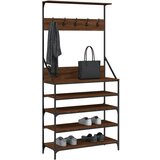 Stalak za odjeću i cipele smeđa boja hrasta 90x34x184 cm | shoptok.hr
