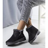 Gemre Black insulated snow boots with fur Wren | Shoptok.si